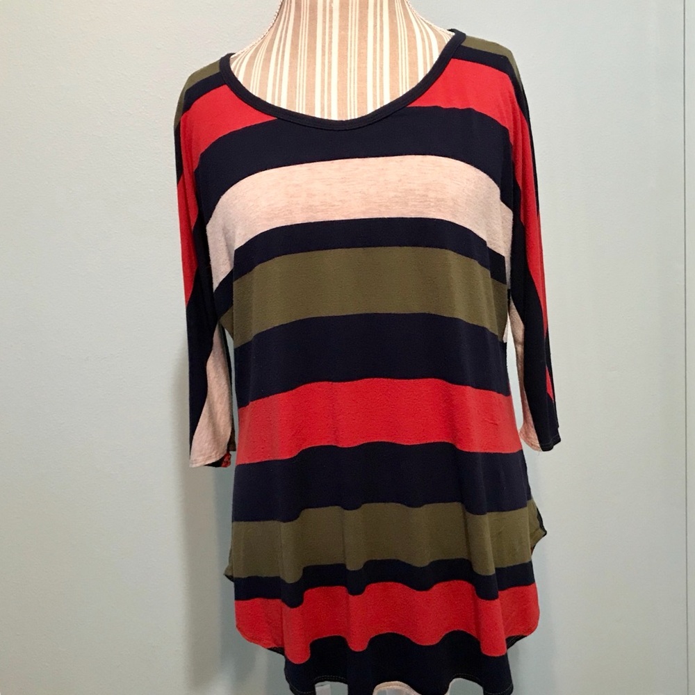 Beautiful Striped Top Size Medium